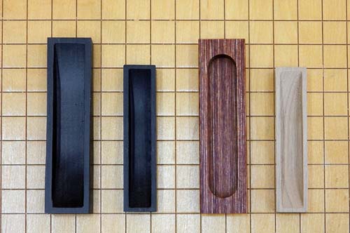 Ebony Cherry door pulls for shoji screens