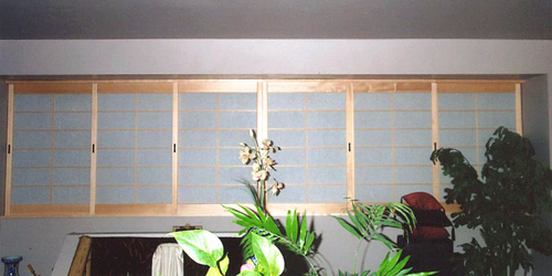 Below are the same shoji, photo taken from in the loft area.