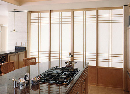 This photo below shows the look from the kitchen.